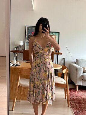 Reformation Wrap Dress in Conga Bird - Size XS